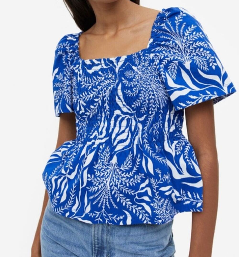 NWT H&M smocked top